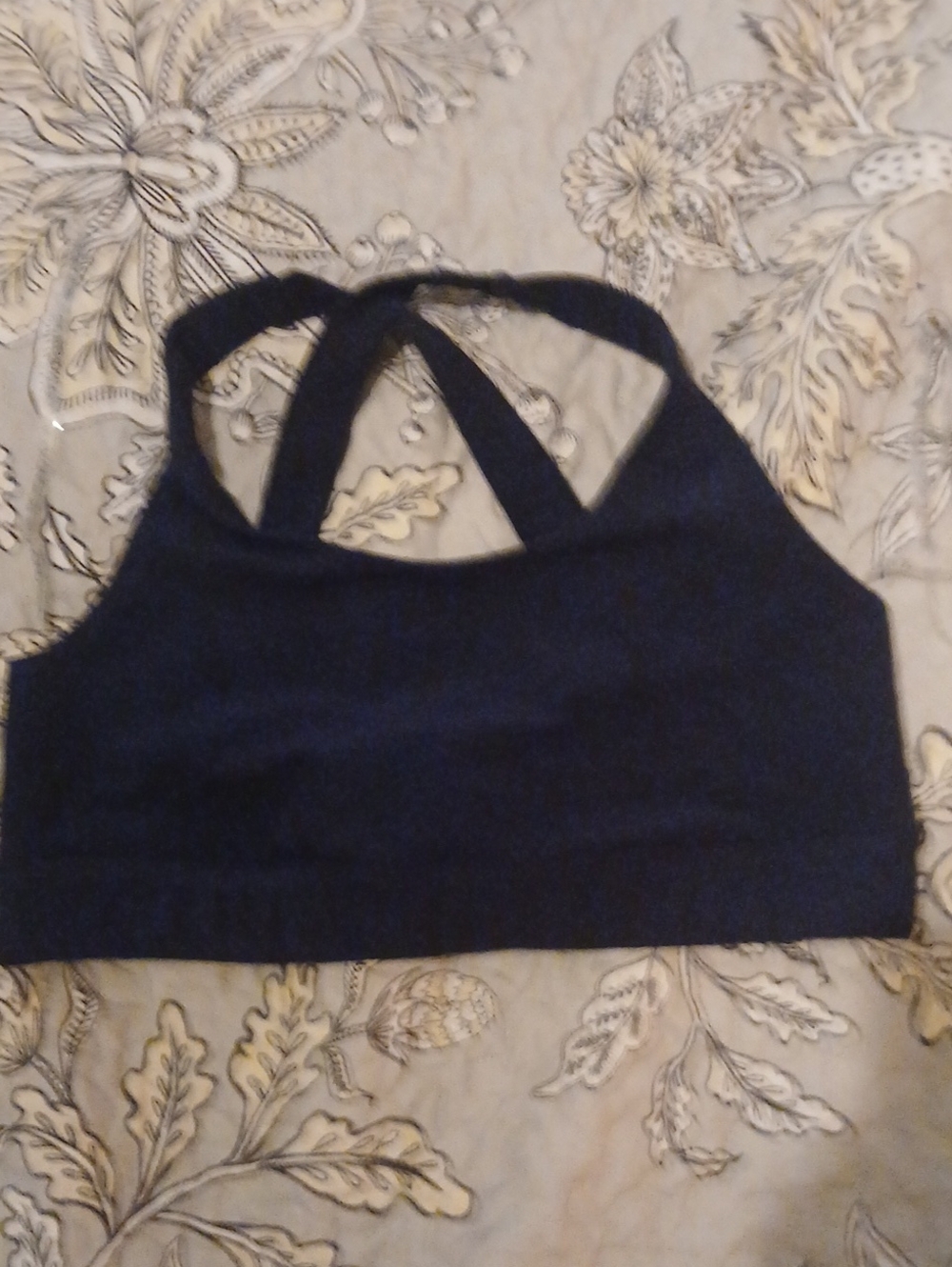 NWOT Beyond Yoga Navy Blue Strappy Sports Bra